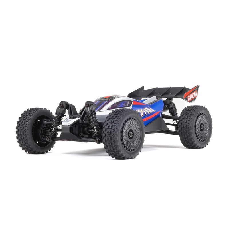 Arrma 1/14 TYPHON GROM 4X4 RTR Brushed Buggy (Battery & Charger Included), Blue/Red (Ships within 5-7 days)