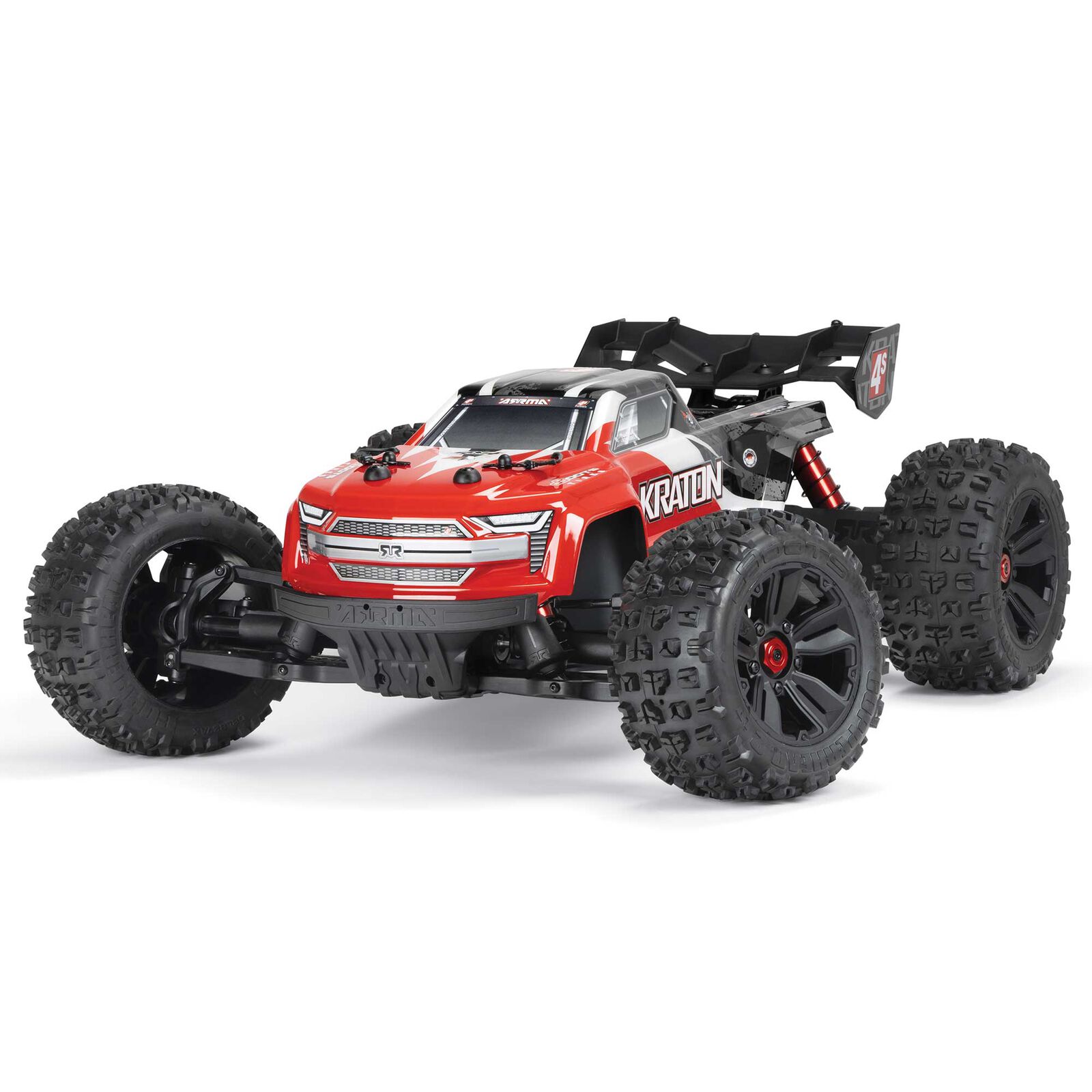 Arrma 1/18 In Stock 1/10 KRATON 4S 4X4 RTR Brushless Speed Truck, Red（Ships within 5-7 days）